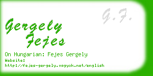 gergely fejes business card